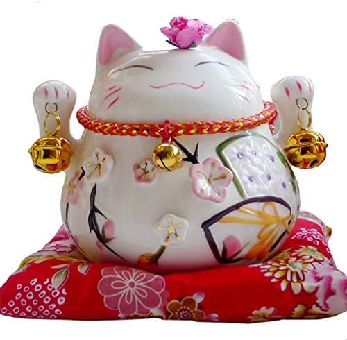 Walnuta Maneki Neko Pisici ceramici Cats Money Box Fortune Cats Porțelan Figurină Fengshui Meșteșug