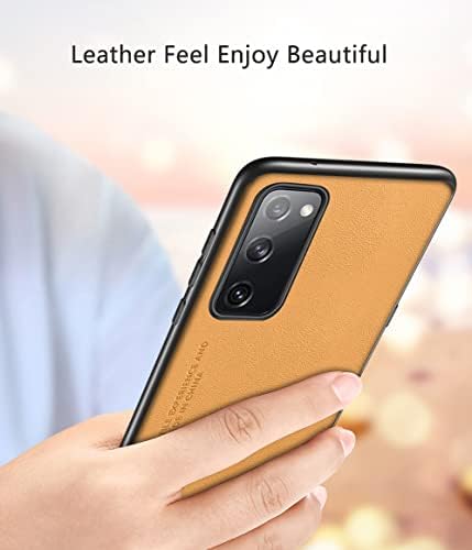 Puxssul pentru carcasă Samsung Galaxy S20 FE 5G, carcasă din piele artificială Moale TPU, carcasă din piele de protecție Ultra-ușoară