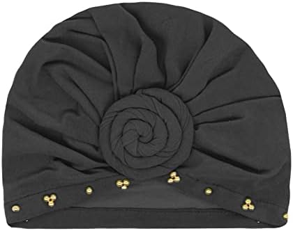 Femei Turban Beanie Pălărie Înnodate Baggy Headwrap Păr Acoperă Moale Confortabil Cancer Pălării Culoare Solidă Beanies Musulmane