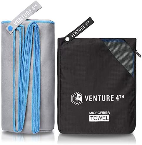 Venture 4th Prosop de călătorie uscată rapidă - Uscare cu microfibră ultra moale de uscare - esențială pentru camping, rucsac,