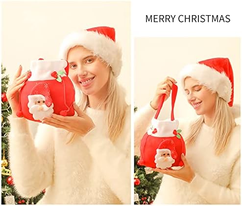 Dublu cereale Crăciun bomboane sac de Crăciun Tesatura cadou saci de ambalaj sac 3D Xmas cadou pungi sac bomboane de stocare