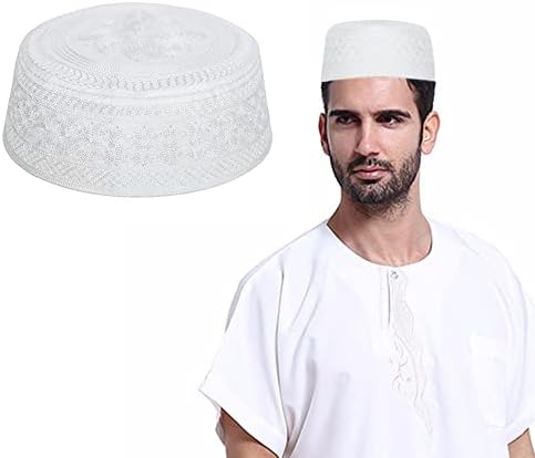Mens Musulman Pălărie Islamic Rugăciune Craniu Cap, Musulman Eid Rugăciune Brodate Kufi Fat Ramadan Moscheea Arab Indian Rugăciune