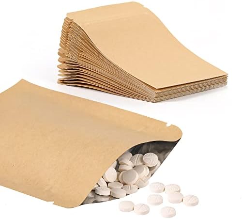 Pungi cu pungă cu pilule dynippy sigilare cu folie reutilizabilă din aluminiu reutilizabil, impermeabil, scritabilă opacă,