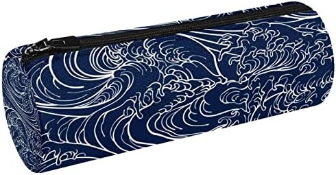 Tradiție japoneză valuri creion caz de papetărie pentru papetărie cu fermoar geantă de pen machiaj geantă cosmetică pentru