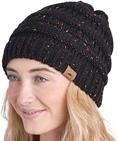 Pălării dure pentru femei pălărie de iarnă - pălării calde din tricot cu cablu gros-șapcă tricotată drăguță groasă și elastică