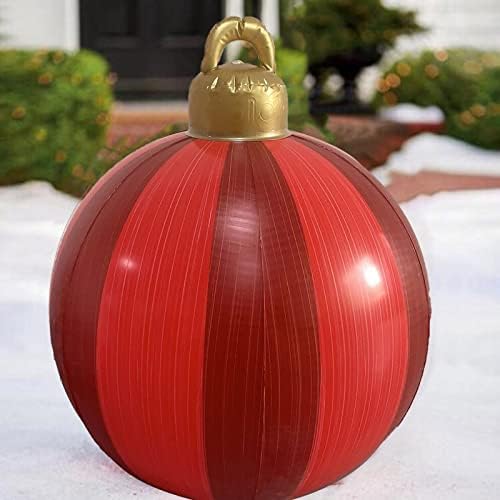 Mingea uriașă de Crăciun gonflabilă din PVC, cu o greutate mare în greutate, curte, o minge decorată în aer liber de 24 de