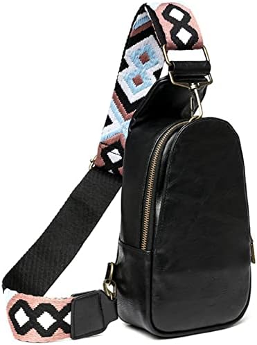 Geantă de sling pentru femei pentru femei încrucișate fanny pachete cu curea de chitară bum piept din piele rucsac de zi mic