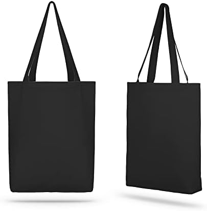Bagand Canvas Tote Bag cu mâner pentru femei 2-6-10 pachet bumbac, cumpărături alimentare reutilizabile Piese de pânză