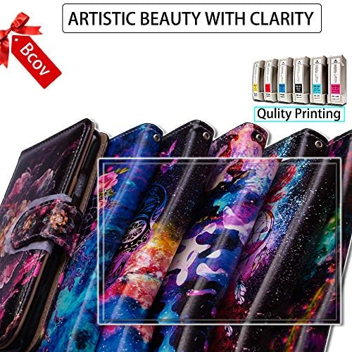 Bcov Galaxy S20 FE 5g caz, bufnita florale colorate din piele Flip caz portofel acoperi cu card slot titularul Kickstand pentru