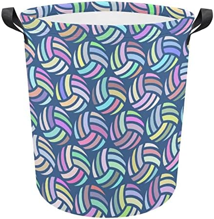 Volleyballs colorate arta rotund rufe împiedică pliabil impermeabil murdare haine coșuri cu mânere spălat Bin sac de depozitare