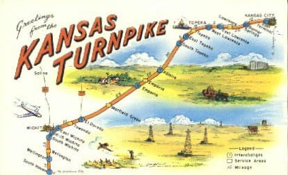 Kansas Turnpike, Kansas, carte poștală