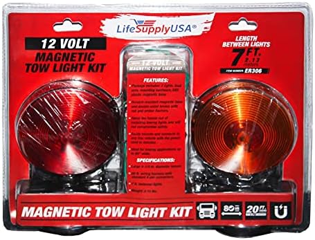 LifeSupplyUSA 12V magnetice remorcă remorcare lumina Kit pentru Auto, barca, RV, remorcă