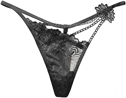 Chilotei de bumbac pentru femei Bikini Pack femei V în formă de Sexy transparent gol Dantela singur Tanga subțire pur Chilotei