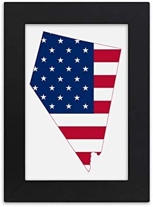 DIYTHINKER NEVADA AMERICA MAP STARS TRIPES FLAG SHORP DE FLOTOP FRAME POTOMENT FRAME IMAGINE Afișare Artă Pictură Expoziție