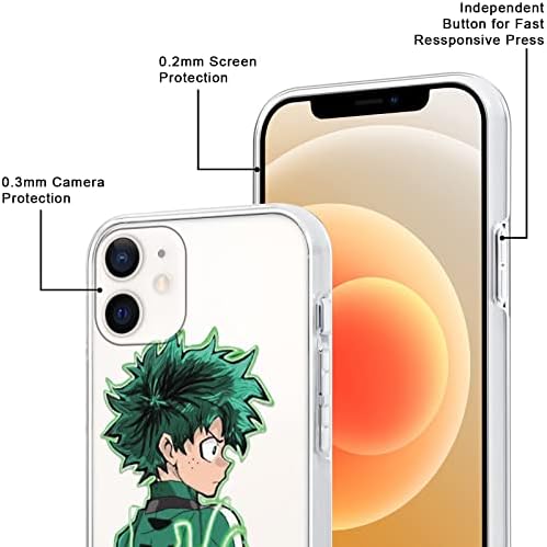 [2 pachet] Carcasă anime japoneze pentru Apple iPhone 11 Clear Cases 6.1 , Design de tip modelul drăguț de manga manga, carcase