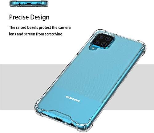 Folmeikat Samsung Galaxy A12 telefon caz, clar transparente armat colțuri TPU șoc-absorbție flexibil telefon mobil acoperi pentru Samsung A12 6.5