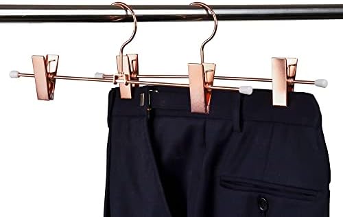 Humia 14 inch Rose Copper Pantaloni din metal auriu Fuste Hangepers 12 pachet, robust pentru pantaloni cu pantaloni cu 2 agrafe