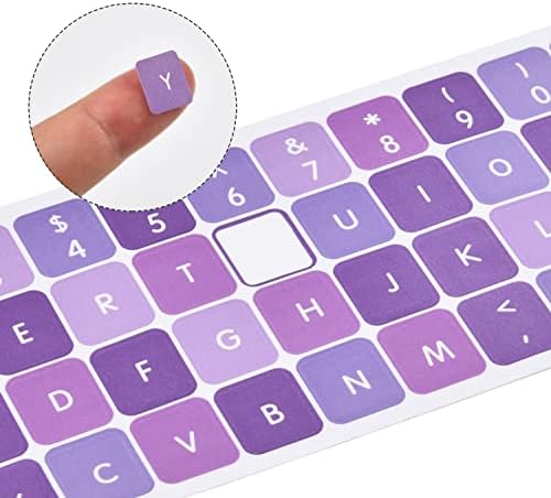 Autocolante universale pentru tastatură engleză, 2 buc înlocuire tastatură engleză litere autocolant fundal violet Graudal