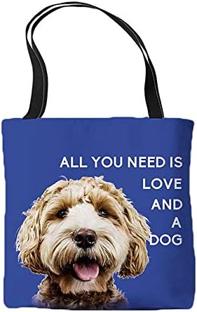 Tot ce ai nevoie este dragostea și o geantă pentru câini cu design de câine labradoodle