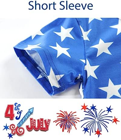 Toddler Boys 4 iulie Tricouri steagul American Tees copii Ziua Independenței patriotice maneca scurta Topuri