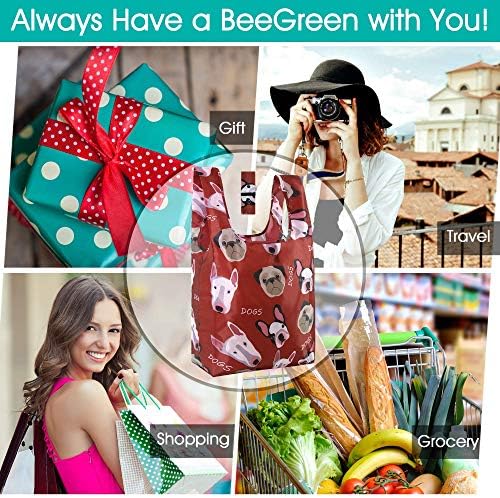 Beegreen reutilizabile-garnituri-shopping-totes 24 pachet xlarge 50lbs genți cadou țesătură ușoară rezistentă