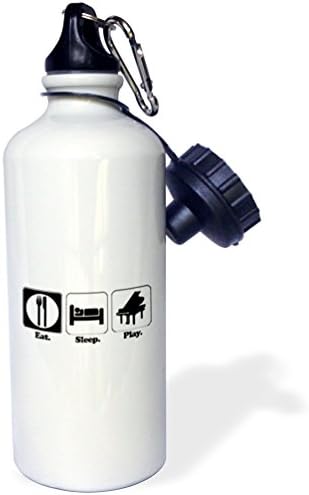 Sticlă de apă sportivă 3d Rose, 21 oz, alb