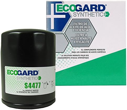 Ecogard S4477 Filtru de ulei de motor premium pentru ulei sintetic se potrivește Toyota Camry 2.4L 2002-2011, RAV4 2.4L 2004-2008,