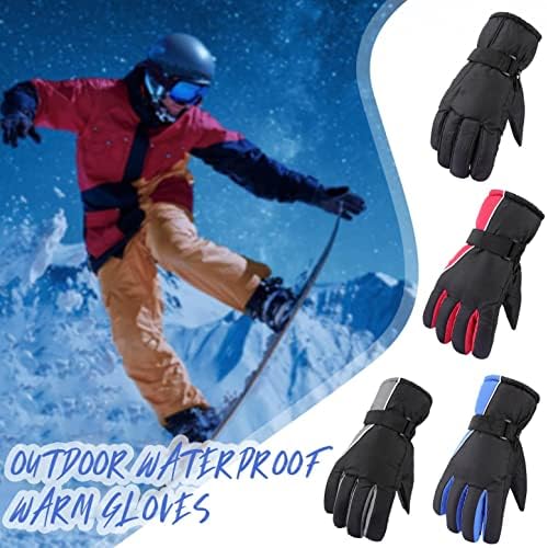 ZHUYOU Unisex Mănuși de schi iarna Fleece căptușite mănuși calde Impermeabil Anti-alunecare mănuși de sport în aer liber cu