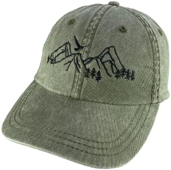 Șapcă de Baseball cu copaci munți și vultur, pălărie Unisex cu profil redus din bumbac spălată