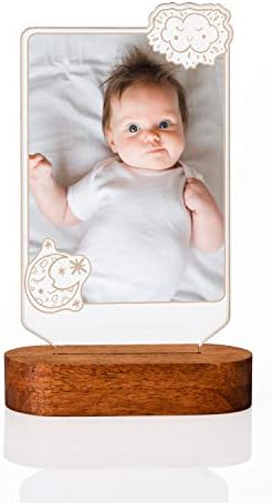 Lampa cu LED -uri foto pentru bebeluși, un cadou unic pentru noi părinți, dușuri pentru copii și botezuri cadouri cadou pentru creșă