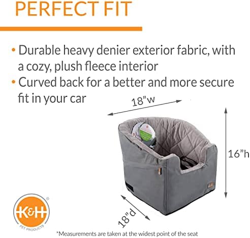 K & amp; h produse pentru animale de companie scaun auto pentru câini cu centură de siguranță pentru câine pentru Mașină, scaun