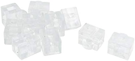 X-Dree 10mm x 6.4mm Nylon Spacer Conector Block Clear 40 Seria 10pcs (10mm x 6.4mm Nylon SPATER FIENER CONECTOR BLOQUE CLEAR