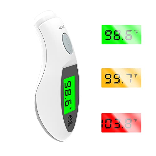 Termometru cu frunte fără atingere Jasun pentru adulți și copii Termometru infraroșu digital pentru casă cu indicator de febră