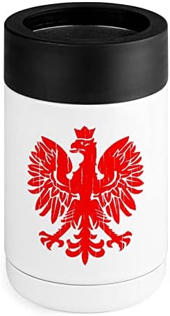 Polish Flag Eagle Cupa răcoritoare Cupa din oțel inoxidabil Izolat Can Coolers Tumbler Tumbler cu capace pentru femei pentru