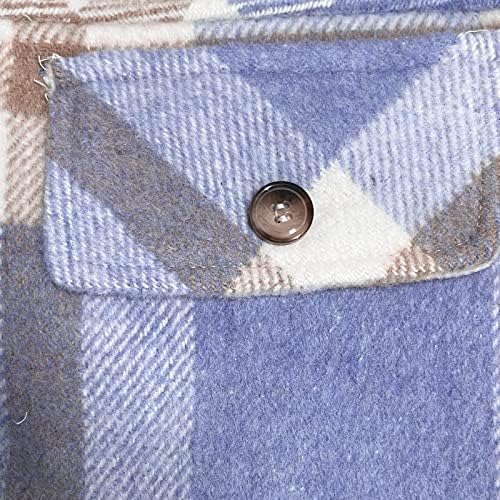 Femei casual Casual Blend Tricou Plaid Tricou Button Down Tartan Cămașă pentru cămașă Bluze de bluze zilnice confortabile