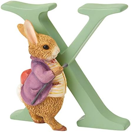 Enesco Beatrix Potter Alphabet Collection Letter X Old Mr. Benjamin Bunny Figurină, 2,36 inch, multicolor