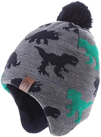 AHAHA Băieți Pălărie de iarnă Baby Beanies cu earflap Upgrade Fleece-căptușite schi Toddler Hat