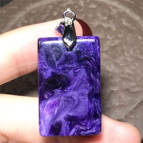 Pandantiv natural de violet natural Charoite Crystal Stone Bijuterii pentru femei pentru bărbați Vindecare Cadou 30x19x7mm