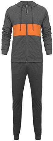 Glugă de glugă masculină cu glugă cu glugă cu mânecă cu mânecă lungă cu mânecă lungă+pantaloni de pulover Set 21