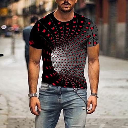 Cămăși casual cu mânecă scurtă pentru bărbați Noutate 3d tipărit tricouri grafice amuzante Crewneck Fashion Confy Tricou tricou