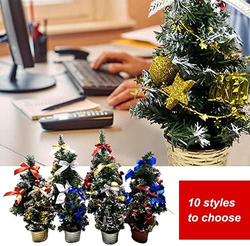Weimay 2pcs Artificial de Crăciun artificial Mini Tree de Crăciun Tabletop Green Christmas Tree Ornamente pentru masă de Crăciun