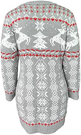 Rochie cu pulover midi pentru femei cu imprimeu de Crăciun rochie de pulover lung cu buzunare rochii de pulover midi rochie