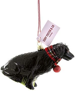 Cody Foster & Co Festive Black Lab Ornament