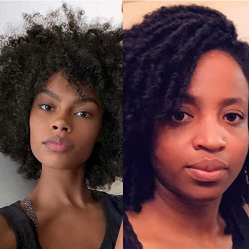 BECUS afro peruca pentru femei negru uman hiar și negru Dreadlocks peruca pentru femei negru