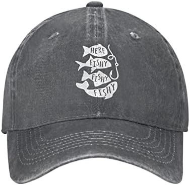 Pălărie de pescuit qvxhkp aici pește pește pește pălărie pentru bărbați pălărie grafică de baseball pălărie grafică