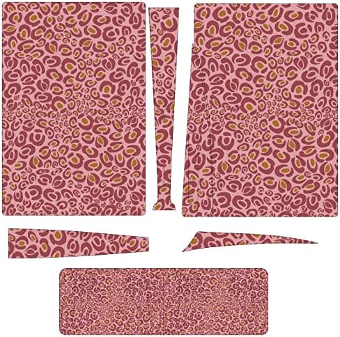 Roz și auriu leopard de protecție completă design de acoperire a pielii de protecție autocolant Decal compatibil cu consolă