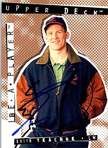 Autograph Warehouse 654398 Keith Tkachuk Card de hochei autografat - Winnipeg Jets 1995 Upper Deck Be A Player - No.R36