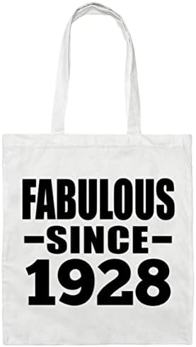 DesignSify 95th Birthday Fabulous din 1928, geantă de bumbac reutilizabilă pentru cumpărături de călătorie pe plajă alimentară,