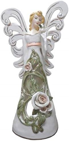Wl 10 inch mediu Forever Rose Angel Figurină de colecție Figurină de ceai