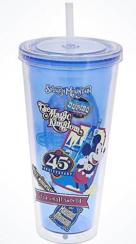 Disney Mickey Mouse Magic Kingdom 45 de ani de la aniversare cu paie și capac
